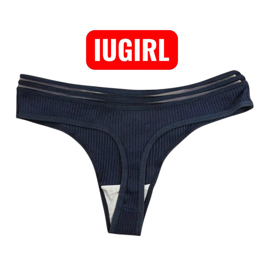 Mutandine Senza Cuciture a Vita Bassa con Pannello Mesh