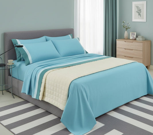 Completo Letto Matrimoniale Marilyn Percalle con balza | Made in Italy